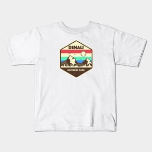 Denali National Park Retro Kids T-Shirt